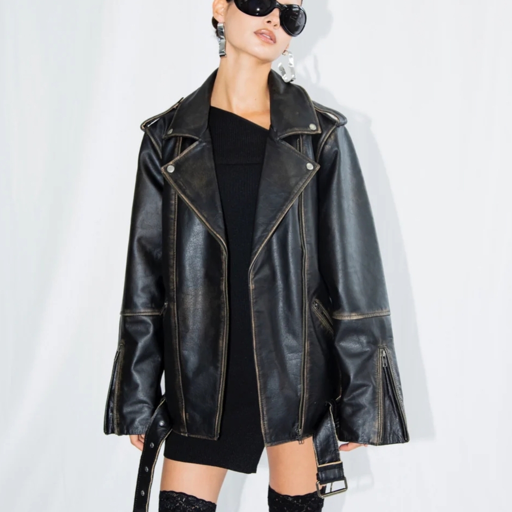 Black Leather Women's Jacket